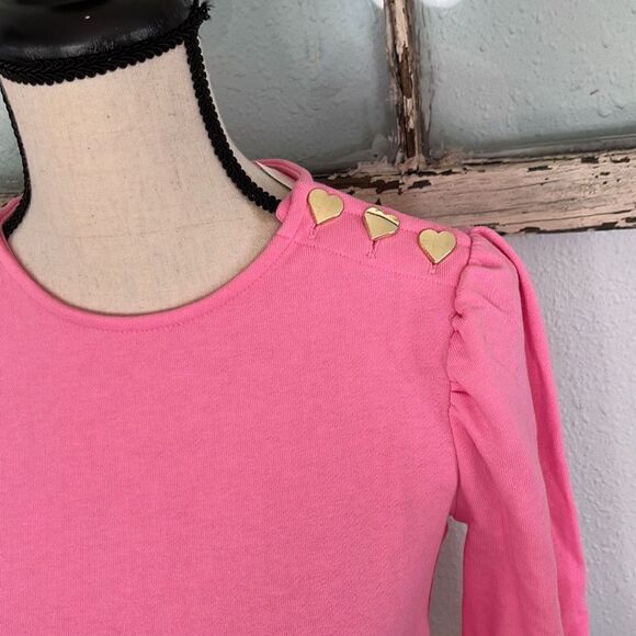 Charter Club Womens Top Heart Button Shoulder Long Sleeve Pink Size Petite NWT - Picture 3 of 14